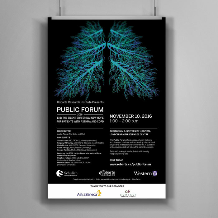 Leaders In Innovation public forum poster design