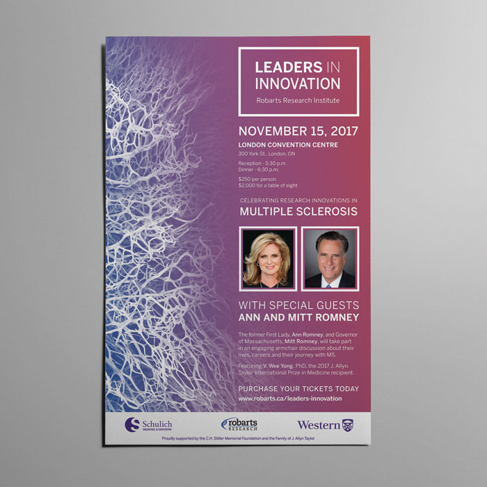 Leaders In Innovation gala event poster design