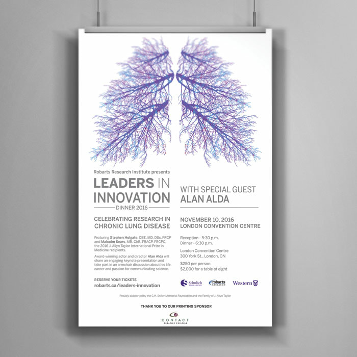 Leaders In Innovation gala poster design