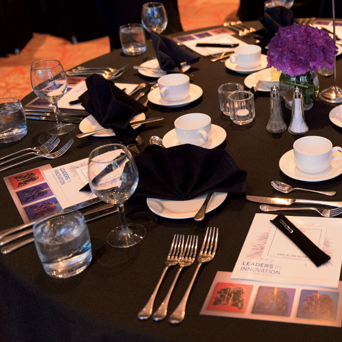 Leaders In Innovation gala table setting